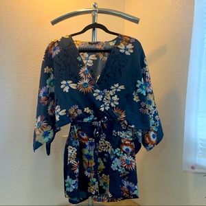 Style House Kimono Style Sleeve Romper
